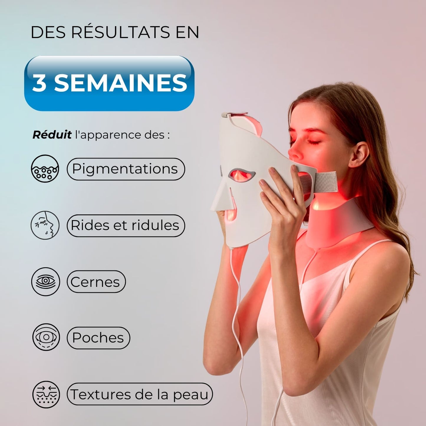 Glowskin Pro2 - LED Maske til Ansigts- og Halsbehandling